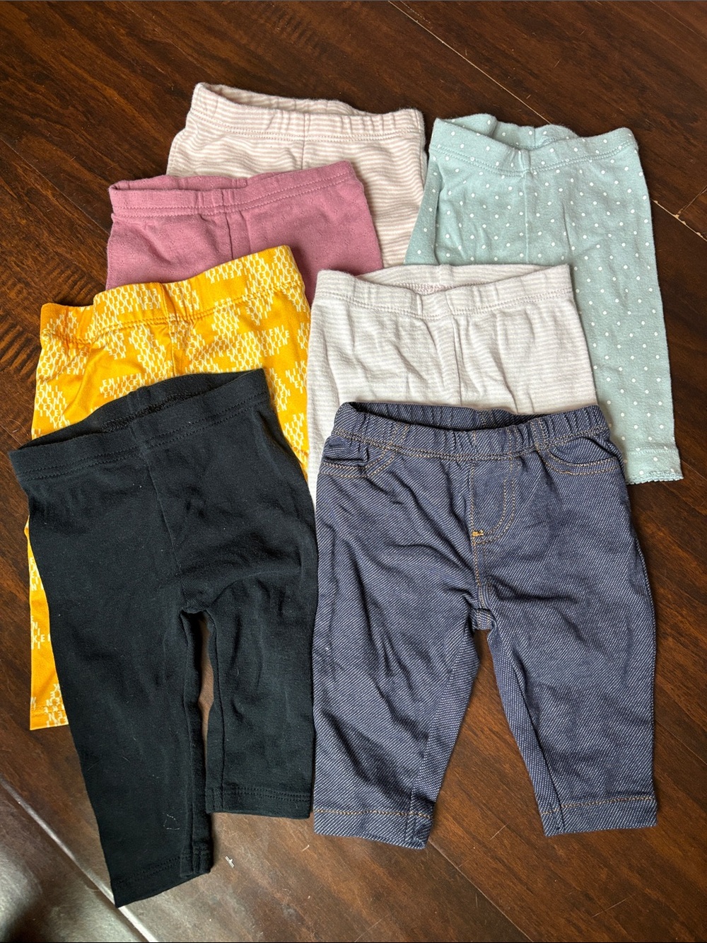 Baby girl Stretch Pull-On Pants - Assorted Colors 0-3m